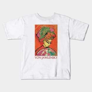 Young Girl with a Flowered Hat by Alexej von Jawlensky Kids T-Shirt